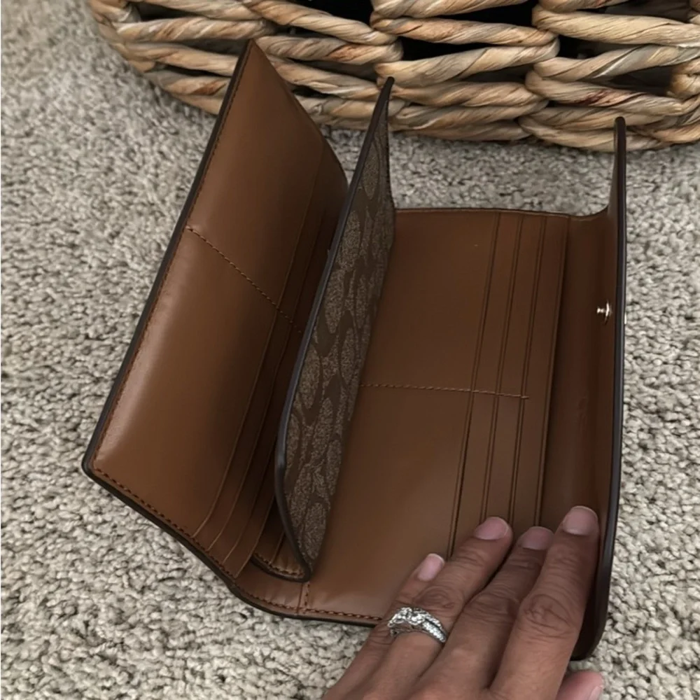 Coach Tan and Brown Women's Wallet